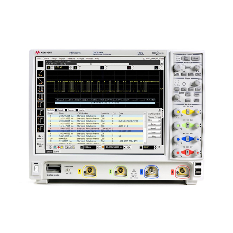 是德DSO9104A 示波器：1 GHz，4 个模拟通道
