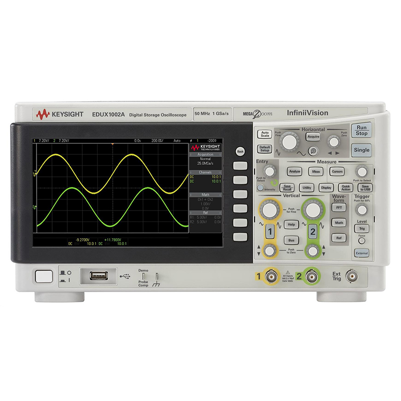 是德EDUX1002A 示波器：50 MHz，2 个模拟通道
