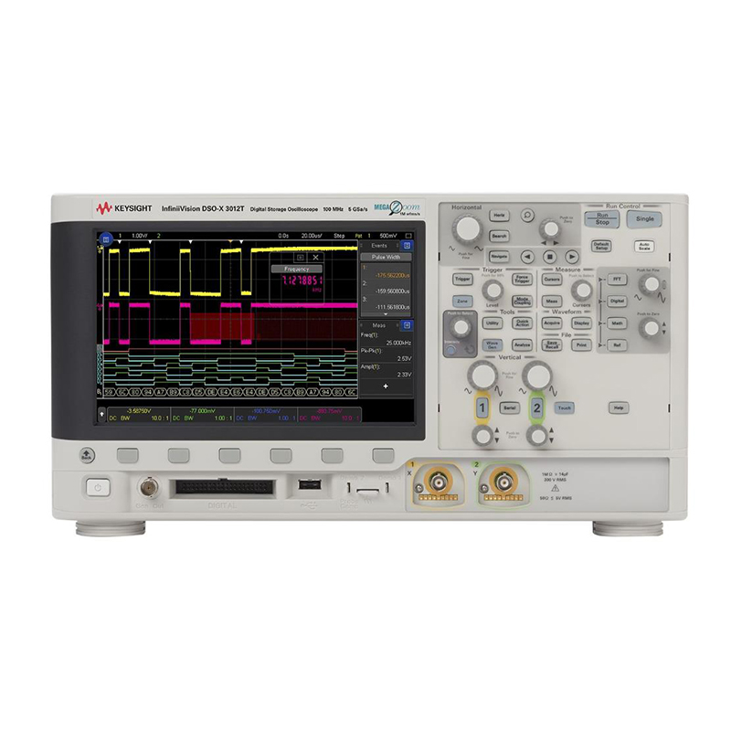 是德DSOX3012T 示波器：100 MHz，2 个模拟通道